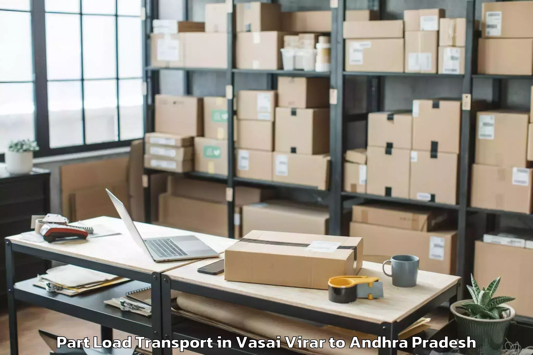 Book Vasai Virar to Vadlamudi Part Load Transport